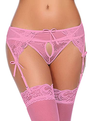 Liguero de liga de encaje sexy para mujer para medias hasta el muslo Liguero de Encaje Mujer