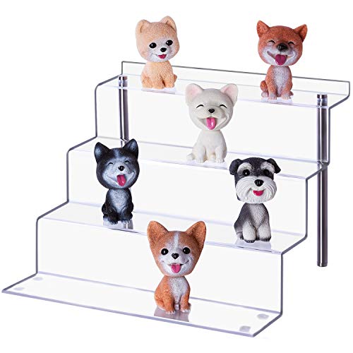 LileZbox - Expositor de acrílico para Figuras Funko Pops Amiibo, Estante Grande de 4 peldaños para postres, 12 x 11 x 8.8 Pulgadas, 1 Paquete