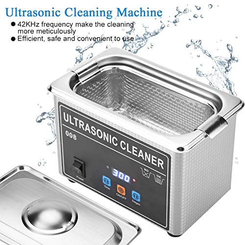 Limpiador Ultrasónico Profesional CJ-008 de alta frecuencia para la limpieza perfecta, Limpiador de ultrasonidos de relojes a mano joyas,llaveros,navajas, Certificación CE FCC ROHS(EU)