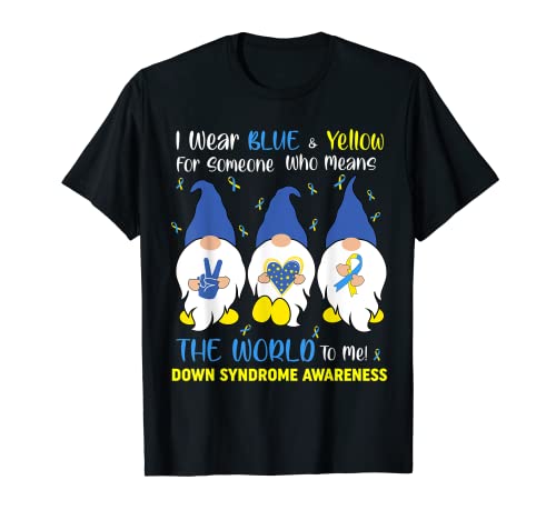Lindo Gnomos Paz Amor Abajo Síndrome Conciencia T21 Mujeres Hombre Camiseta