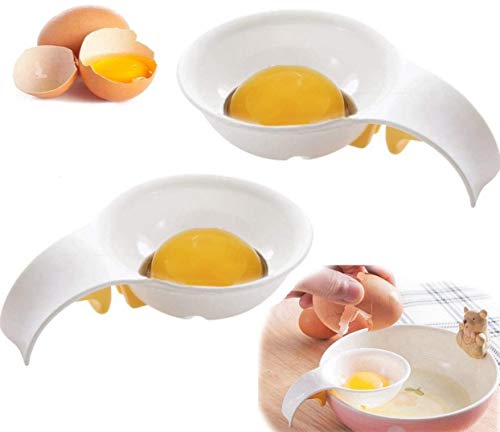 LINKLKBOY Separador de Yemas Claras de Huevos Gadget de Cocina Herramienta para Hornear(2 Pack)
