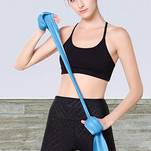 LIOOBO 3pcs Bandas de Resistencia Deportiva Ejercicio elástico Bandas de Entrenamiento de Fuerza para Yoga Fisioterapia Fitness Culturismo (Rojo, Azul y Amarillo)