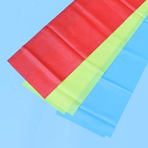 LIOOBO 3pcs Bandas de Resistencia Deportiva Ejercicio elástico Bandas de Entrenamiento de Fuerza para Yoga Fisioterapia Fitness Culturismo (Rojo, Azul y Amarillo)