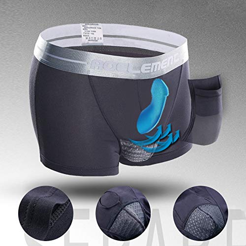 Litthing Bóxers Calzoncillo Pack 4 para Hombre Diseño de Pala Separada Convexo 3D Forma de U Ropa Interior Sexy Algodón Transpirable Multicolor Salud Física Masculino Suave y Cómodo