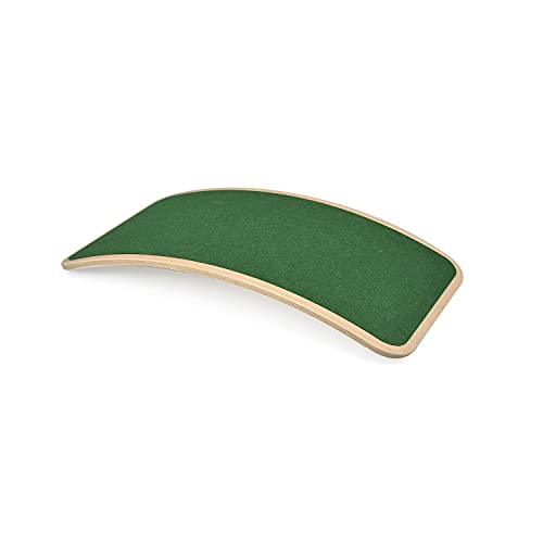 Little Arc"Felt" - Tabla curvada de Waldorf para tabla de equilibrio de madera natural (verde)