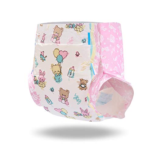 LittleForBig impresa adulto calzoncillos pañales adulto bebé amante del pañal ABDL 10 piezas-Baby Cuties M