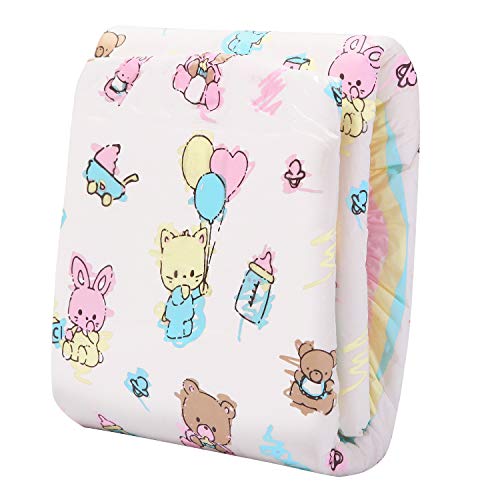 LittleForBig impresa adulto calzoncillos pañales adulto bebé amante del pañal ABDL 10 piezas-Baby Cuties M