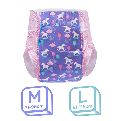 LittleForBig impresa adulto calzoncillos pañales adulto bebé amante del pañal ABDL 10 piezas-pequeña fantasía M