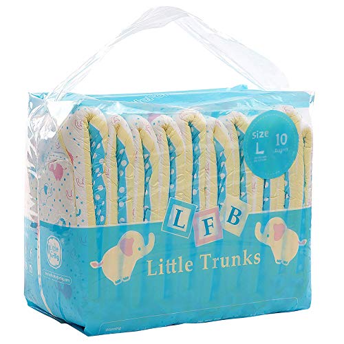 LittleForBig impresa adulto calzoncillos pañales adulto bebé amante del pañal ABDL 10 piezas-Poco Elefantito L