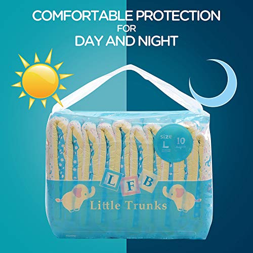 LittleForBig impresa adulto calzoncillos pañales adulto bebé amante del pañal ABDL 10 piezas-Poco Elefantito L