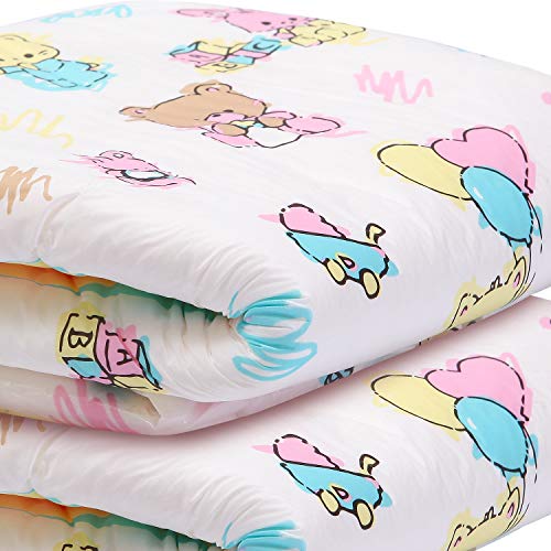 LittleForBig impresa adulto calzoncillos pañales adulto bebé amante del pañal ABDL 2 piezas-Baby Cuties L