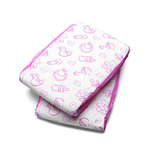 LittleForBig impresa adulto calzoncillos pañales adulto bebé amante del pañal ABDL 2 piezas-vivero rosa M