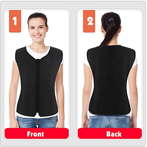 LIU Chalecos térmicos para Hombres y Mujeres. Hombreras calefactadas. Chaleco cálido Ligero para Exteriores, autocalentable, calefacción Natural. Se Utiliza para aliviar el Dolor de Espalda en el ho