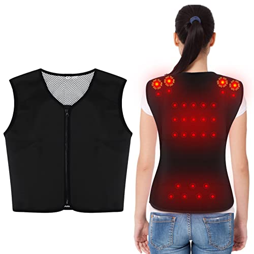 LIU Chalecos térmicos para Hombres y Mujeres. Hombreras calefactadas. Chaleco cálido Ligero para Exteriores, autocalentable, calefacción Natural. Se Utiliza para aliviar el Dolor de Espalda en el ho
