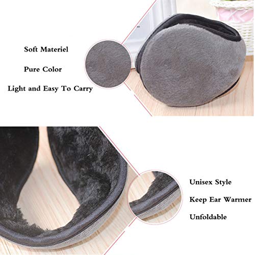 Liuer 4PCS Unisex Earmuff,Hombres Mujeres Oído tapón de Invierno Cálido Orejeras de Felpa Corta para Motocicleta Bicicleta Esquí Viajes Correr Deportes al Aire Libre