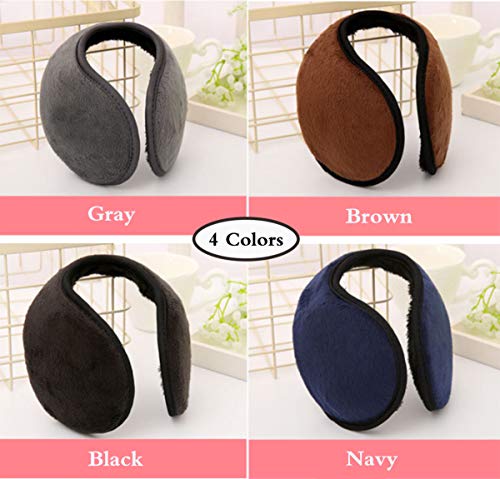 Liuer 4PCS Unisex Earmuff,Hombres Mujeres Oído tapón de Invierno Cálido Orejeras de Felpa Corta para Motocicleta Bicicleta Esquí Viajes Correr Deportes al Aire Libre