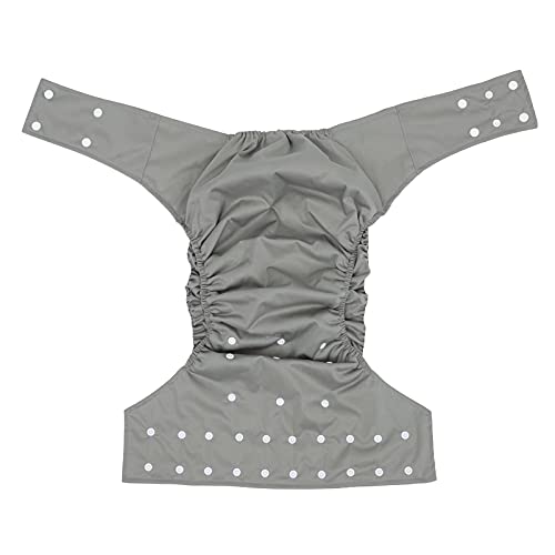 LIXBD Pañal reutilizable para adultos, lavable, sin fugas, para adultos, ropa interior de tela para hombres, mujeres, discapacidad, ancianos (color: gris)