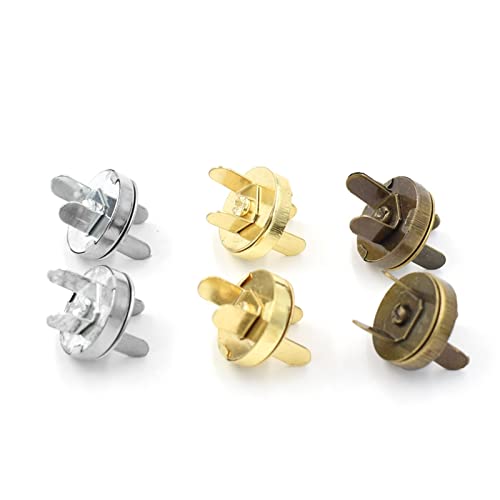 LJGYX Botones 10 Sets Botón de la Cartera 14 mm 18 mm Bolsas Botones Metal Snaps Class ambientales Espesamiento Automático Hebilla de adsorción Exquisito, Hermoso y versátil.