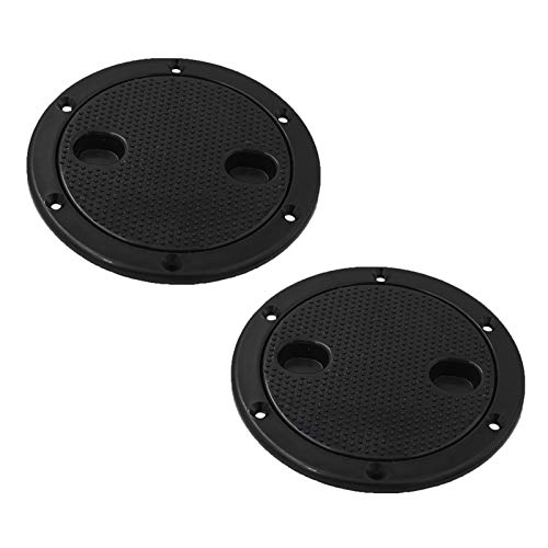 LJWXX Escotilla 2pcs Marine Boat RV Black 4"Acceso Acceso Cubierta DE Historia Terreno de Twist out Placa de Cubierta Robusto y Duradero