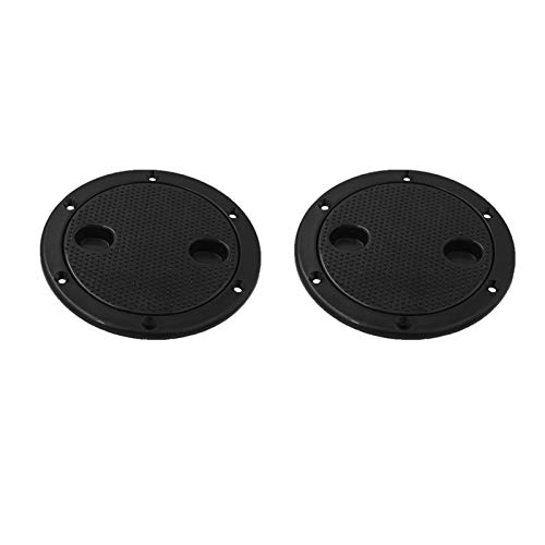 LJWXX Escotilla 2pcs Marine Boat RV Black 4"Acceso Acceso Cubierta DE Historia Terreno de Twist out Placa de Cubierta Robusto y Duradero