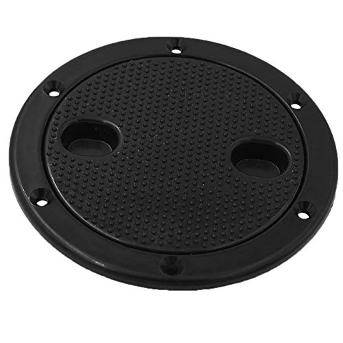 LJWXX Escotilla 2pcs Marine Boat RV Black 4"Acceso Acceso Cubierta DE Historia Terreno de Twist out Placa de Cubierta Robusto y Duradero