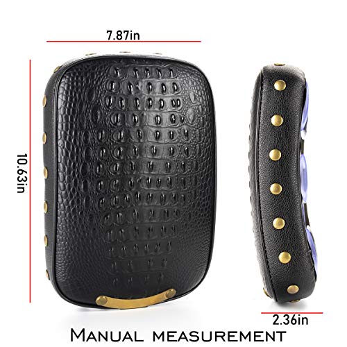 LKV Cojín trasero del asiento del pasajero del pilón de la motocicleta de 10.63 ″ con 8 ventosas de reemplazo para Harley Sportster 883 1200 Dyna Custom Chopper