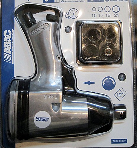 Llave de impacto ½”(12,7mm) con juego de 4 vasos ABAC Mod.: 8973005871