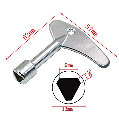 Llave triangular de 8 mm para ascensor eléctrico de emergencia con llave para triángulo interior