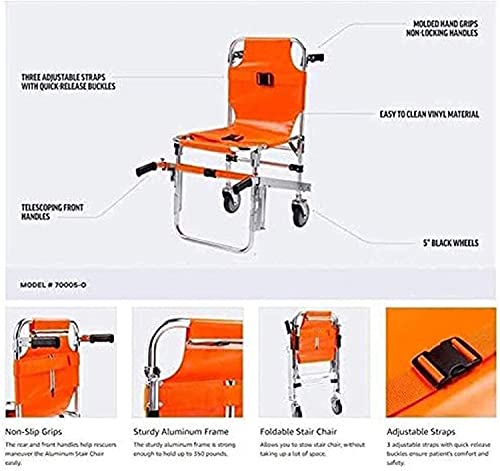 LLLZM Plegable para Subir Escaleras Silla De Ruedas,Portátil De ​Silla Elevadora para Escaleras,Silla de Escalera de aleación de Aluminio, para Ancianos o discapacitados