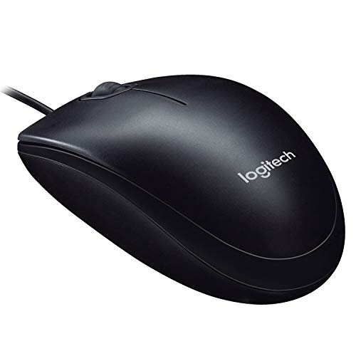 Logitech M90 Ratón con Cable USB, Seguimiento Óptico 1000 DPI, Ambidiestro, PC, Mac, Portátil, Negro