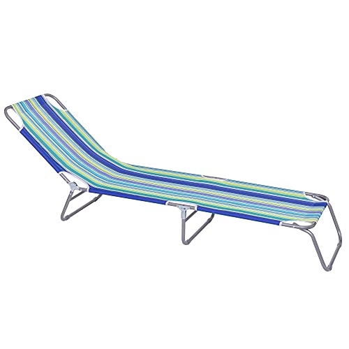 LOLAhome Tumbona Playa Plegable Gris Hierro de 24x186x53 cm