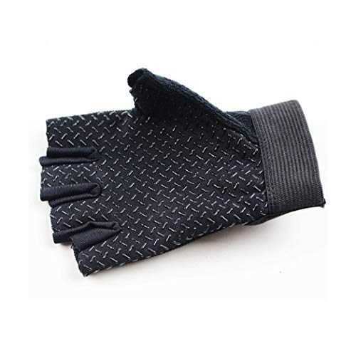 Long Keeper Guantes de Ciclismo Medio Dedo para niños de 4 a 9 años Guantes Bicicleta para Infantil Guantes Deporte Antideslizantes (Negro S)