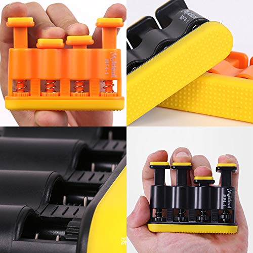 longyitrade Ejercitador de dedo Entrenador de dedos Mejore la flexibilidad y la fuerza de sus dedos para guitarra Bajo Ukulele Piano Negro Adulto