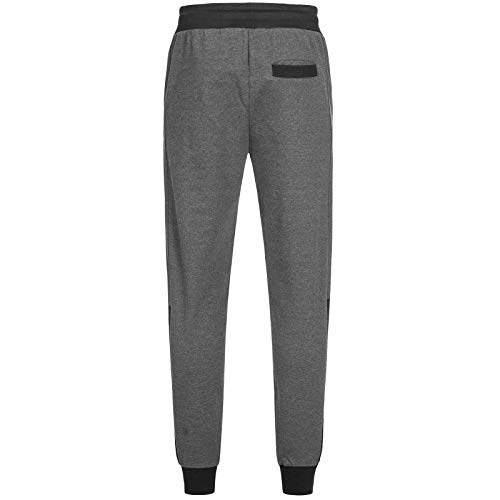 Lonsdale London Heckfield Hombre Pantalones de Deporte Antracita M, 60% algodón, 40% poliéster, Suelto