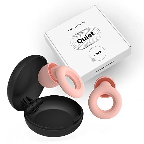 Loop Quiet - Tapones Oídos para dormir – Protección Auditiva de Silicona Suave Reutilizables + 8 Puntas para los Oidos en XS/S/M/L - Reducción Sonido 27dB - Antiruido, Estudiar - Rosa
