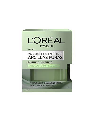 L'Oréal Paris Arcillas Puras Mascarilla Facial Purificante Verde - 50 ml