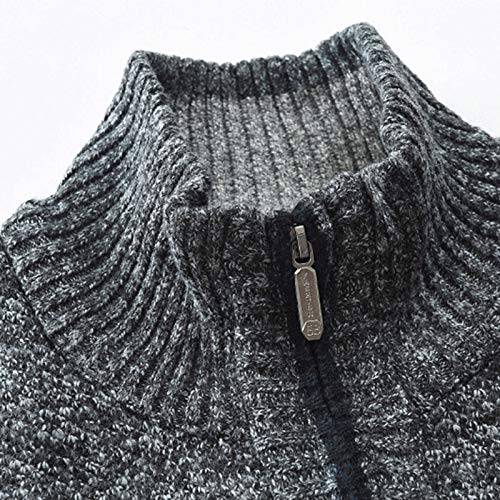 Los hombres Suéteres Otoño Invierno Cálido Punto Cremallera Suéter Chaquetas Cardigan Abrigos Masculino Ropa Casual Prendas de Punto Más el Tamaño Casual Capa