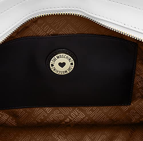 Love Moschino Pre Collezione Autunno Inverno Bolso de Hombro para Mujer, colección otoño-Invierno 2021, Color Blanco, Talla única