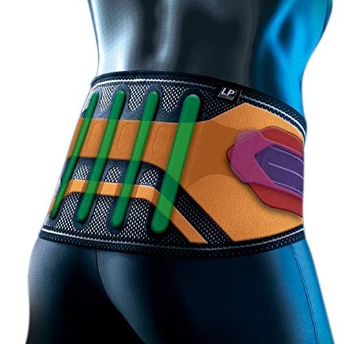 LP Support 161XT Vendaje trasero activo 2.0 con correas de tracción - protector de espalda, tamaño:XL, color:negro