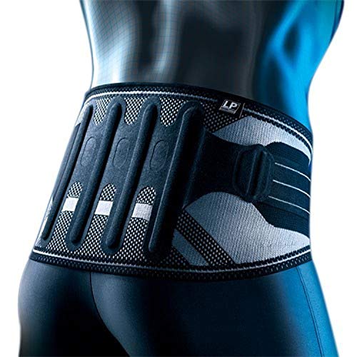 LP Support 161XT Vendaje trasero activo 2.0 con correas de tracción - protector de espalda, tamaño:XL, color:negro