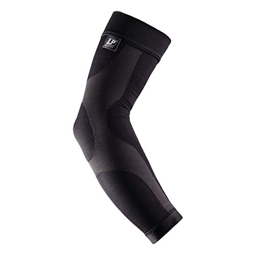 LP Support 251 Muñequera de compresión de la manga de la energía - Manga del brazo - Vendaje del codo - Manga del brazo - Manga Shooter, tamaño:XXL, color:negro
