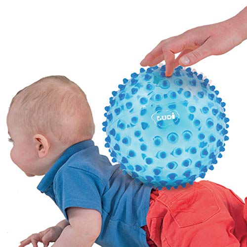Ludi – Pelota sensorial transparente azul Talla:Norme