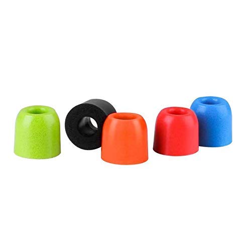 LUDOS COMFY Almohadillas de Espuma Viscoelástica para Auriculares, 12 Almohadillas de Nueva Generación, Lavables, Duraderas y muy Resistentes, 4,9 mm