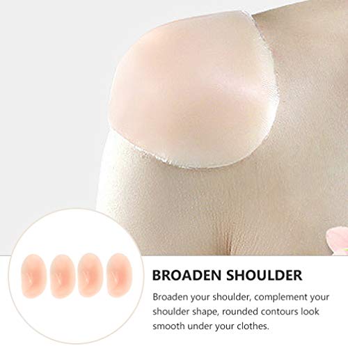 LUOEM Hombreras de Silicona Almohadillas de Flexión de Hombros Reforzador Adhesivo de Hombros 2 Pares