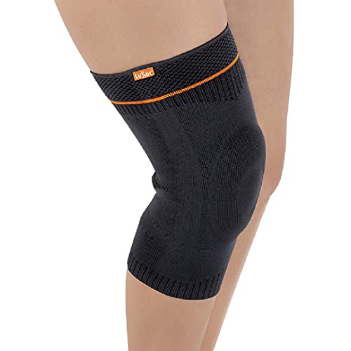 Luxor Rodillera de espuma de silicona | Talla S | Vendaje de compresión de la rodilla | Reversible | Unisex