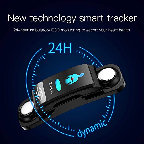 LWP P10 Smart Watch Hombre Y Mujeres Holter Holter Tarifa De Corazón Monitoreo De La Presión Arterial Tracker Smart Watch para Android iOS,A