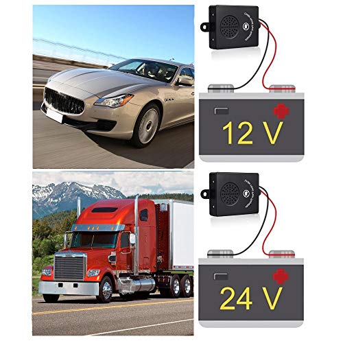 Lyeiaa Ahuyentador de martas para coche, antimartas, por ultrasonidos, frecuencia alterna contra martas para coche, función de flash LED, conexión a batería de coche de 12 V