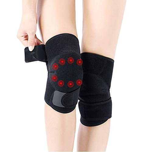 LYTLD Rodillera Menisco Rodillera Rotuliana Rodillera Deportiva con ImáN Autocalentable Rodilleras Deportivas Equipo Deportivo Protector CáLido Black
