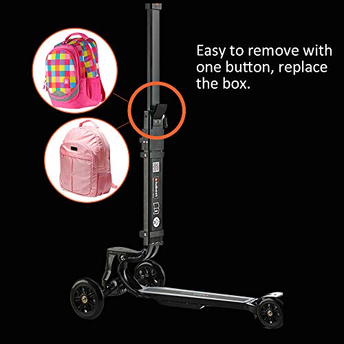 LYY Maleta de 18"para Scooter, Maleta con Equipaje de Negocios y Equipaje de Mano con Sistema de Frenos, Separable Plegable,Purple