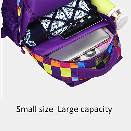 LYY Maleta de 18"para Scooter, Maleta con Equipaje de Negocios y Equipaje de Mano con Sistema de Frenos, Separable Plegable,Purple